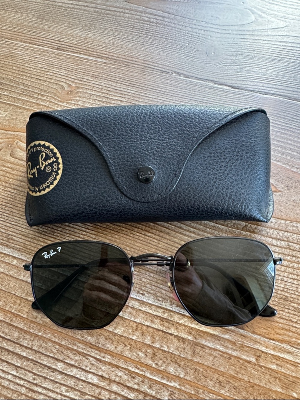 Ray-Ban Polarized Hexagonal Flat Lens Sunglasses
